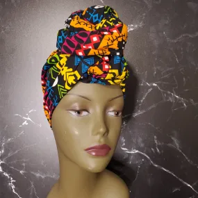 African Fabric Headwrap, Ankara Headwrap HW002