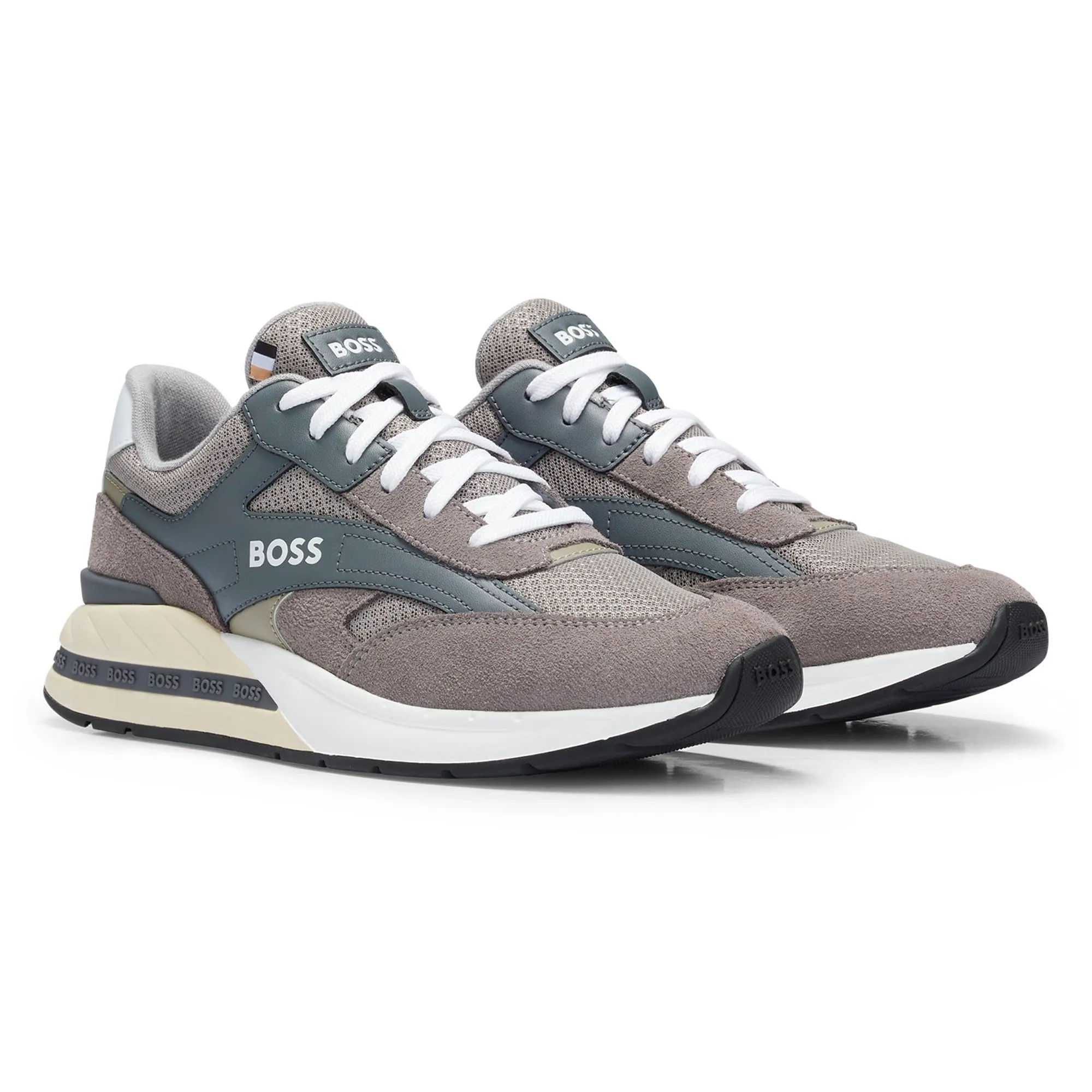 Boss Kurt Runner sdme Trainers - Medium Grey