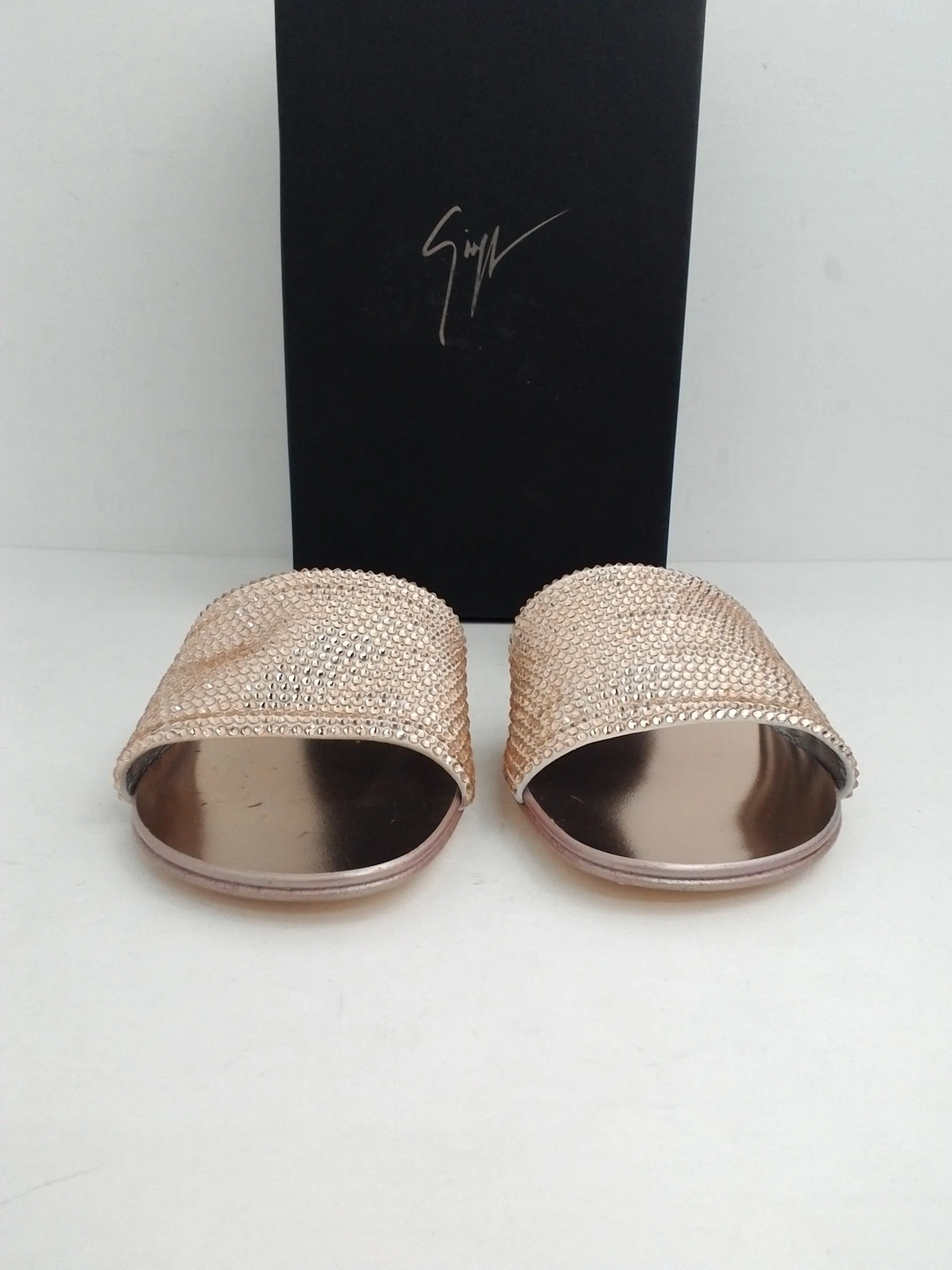 Giuseppe Zanotti Women's Roll Sandal Rose Gold Size 37