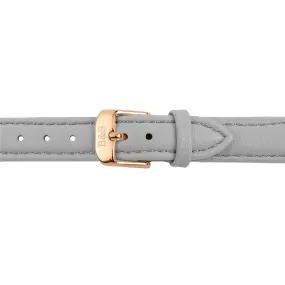 Grey Leather Strap & Rose Gold Buckle