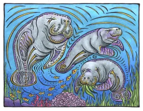 Manatees Print