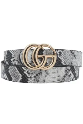 SNAKE PRINT BELT | GO BUCKLE