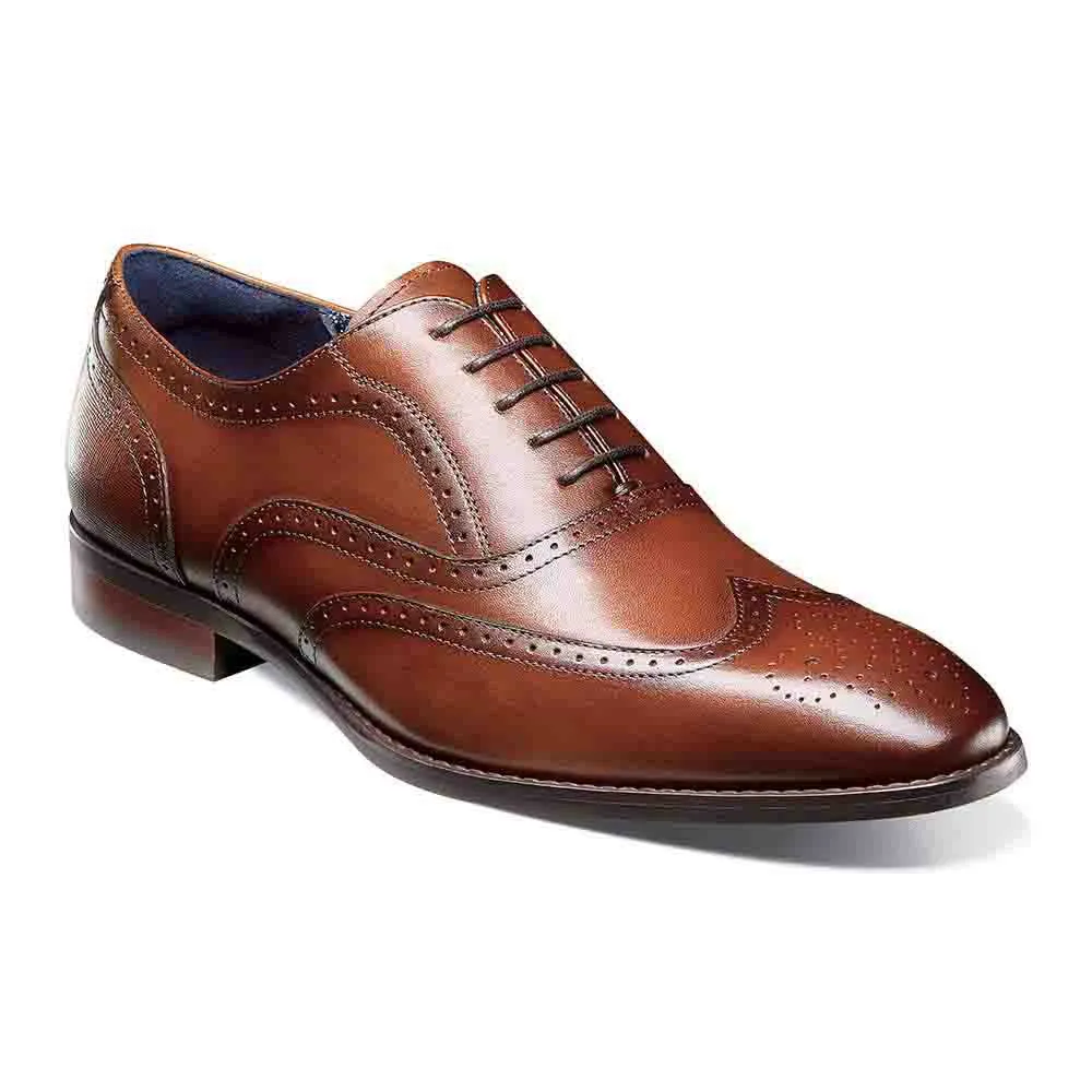 Stacy Adams Cognac KAINE Wingtip Oxford